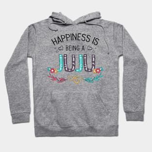 Happiness Is Being A Juju Wildflowers Valentines Mothers Day Hoodie